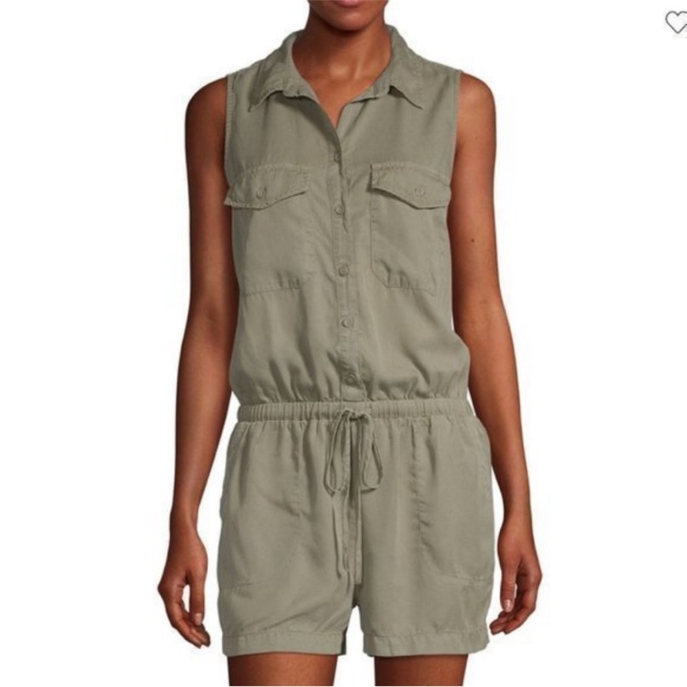 A.N.A Olive Green Utility Romper XS New with Tags